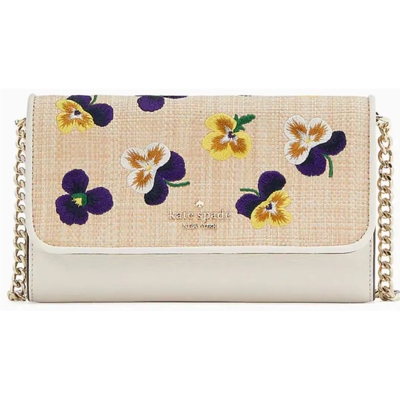 Kate Spade New York ss2023 Wild Petal chain crossbody bag/wallet LIKE NEW - Picture 5 of 10